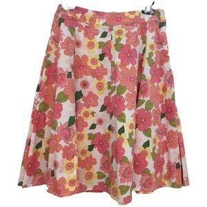 St John’s Bay Floral Pink and Green Women's Skirt